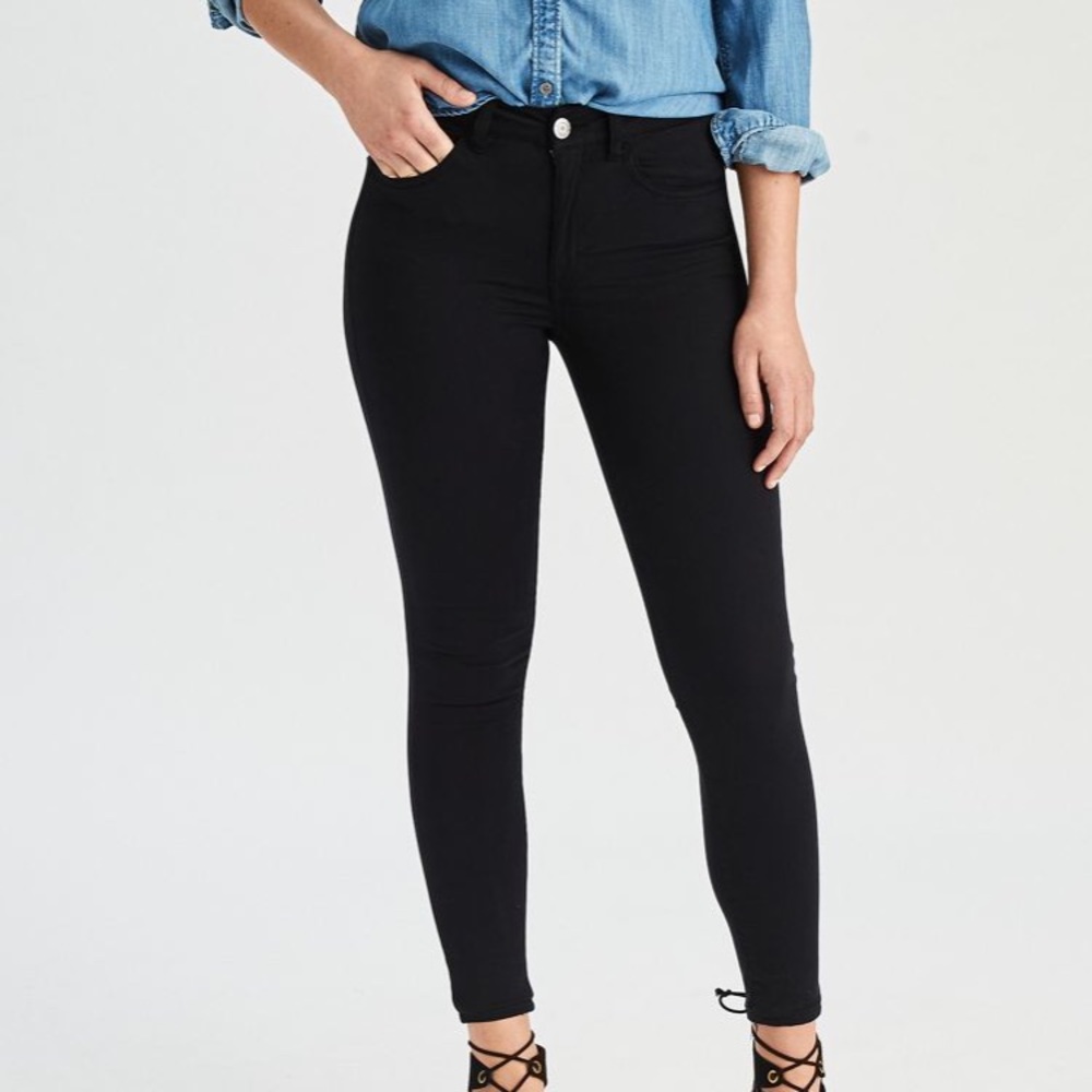 American eagle black superstretch highrise jegging